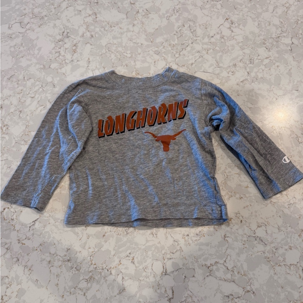 2T - Longhorns UT Austin, Champion Heather Gray Athletic Top